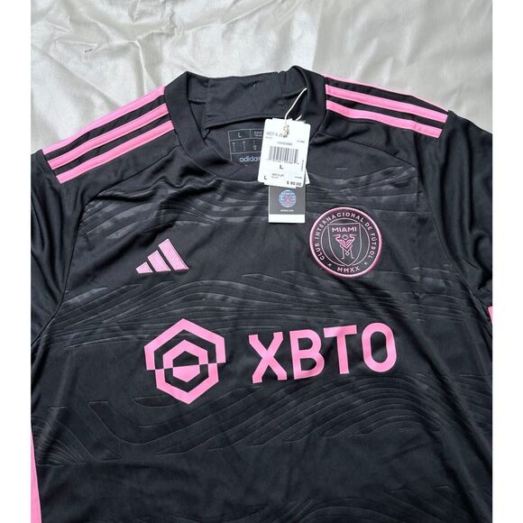 Adidas Inter Miami MLS 2023 Away Soccer Football Jersey Black HI1888 Men's large - Picture 4 of 10